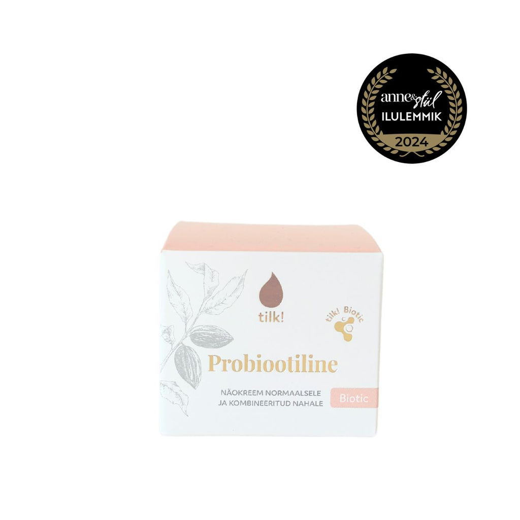 Tilk probiotic face cream package for normal and combination skin with biotic formula